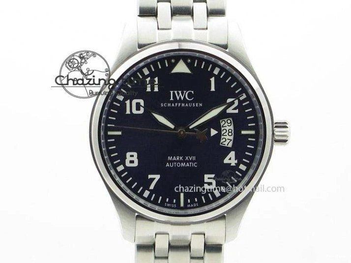 MIROTIME 0512 MoistureWicking Da Vinci IW356601 SS MKF 1:1 Best Edition Blue Dial On Black Leather Strap A 7233